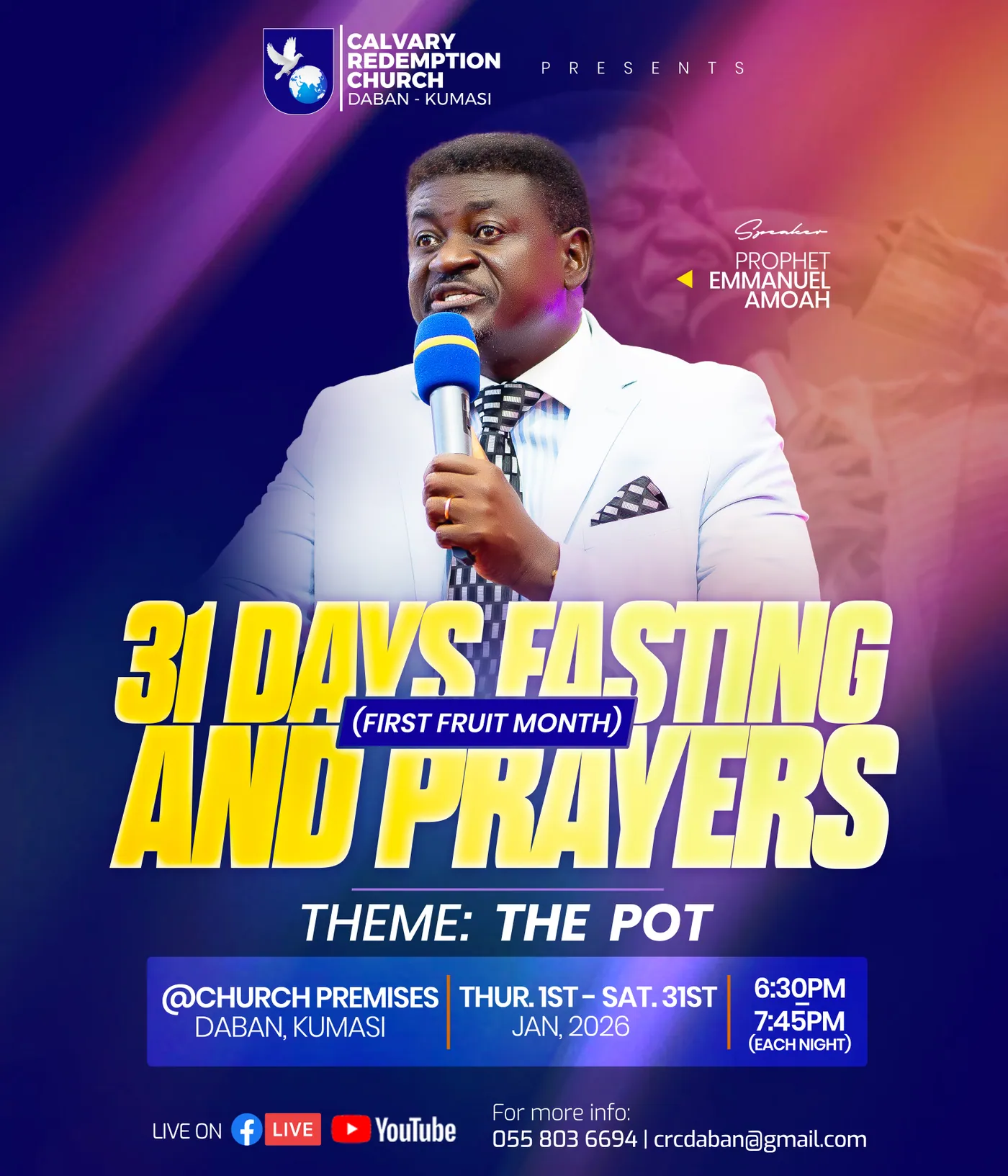 31 Days Fasting and Prayers flyer