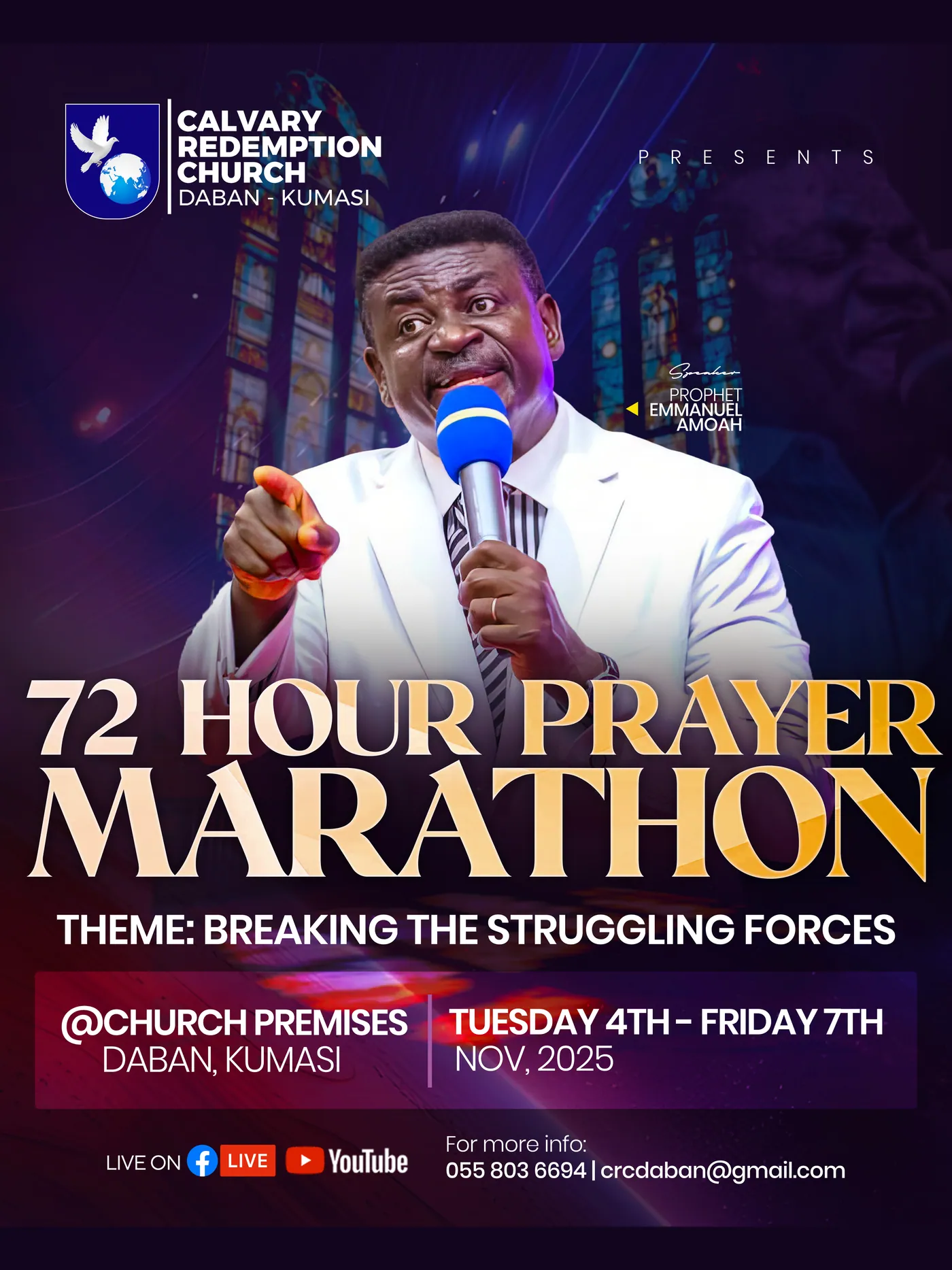 72 Hour Prayer Marathon flyer