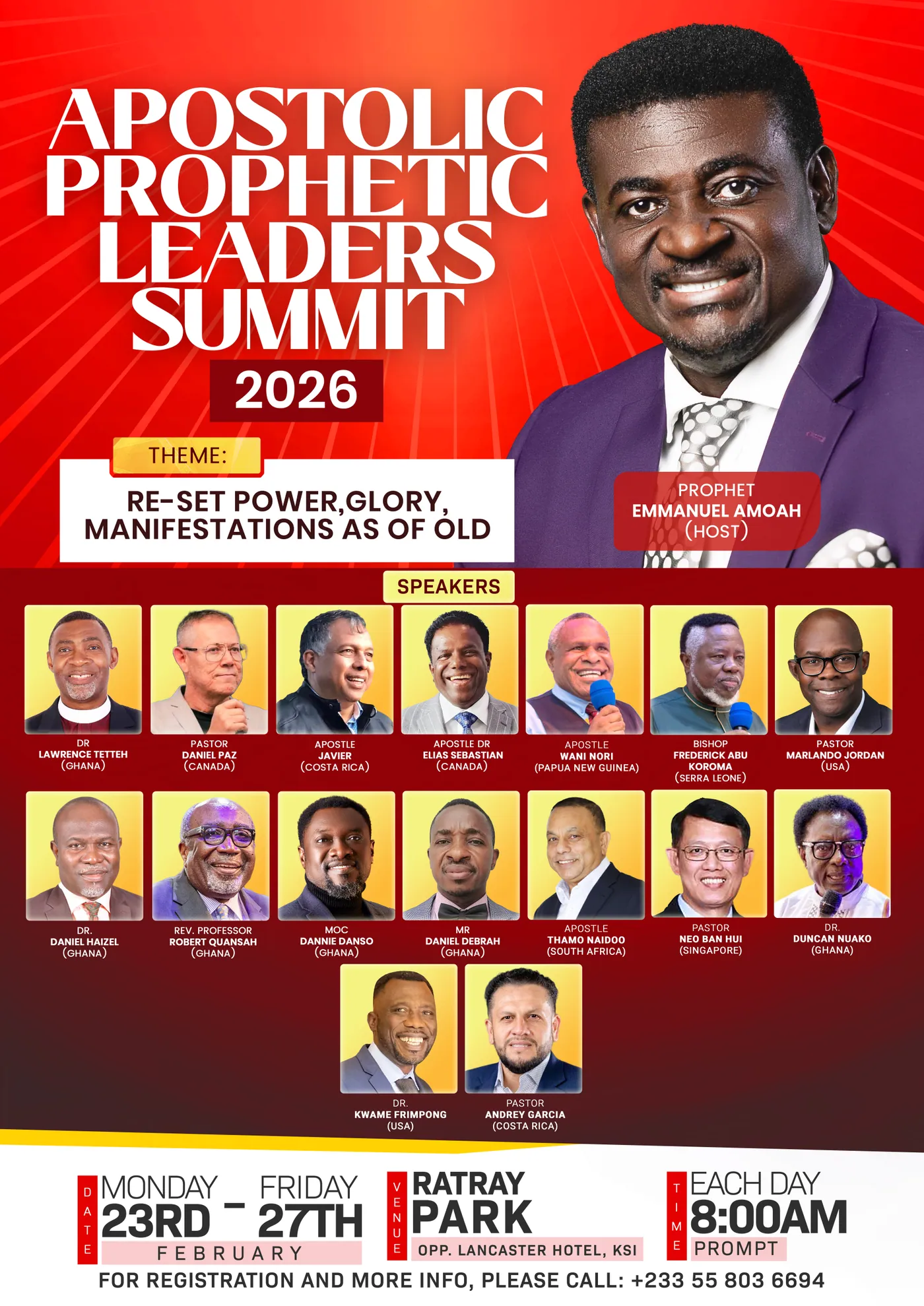 Apostolic Prophetic Leaders Summit 2026 flyer