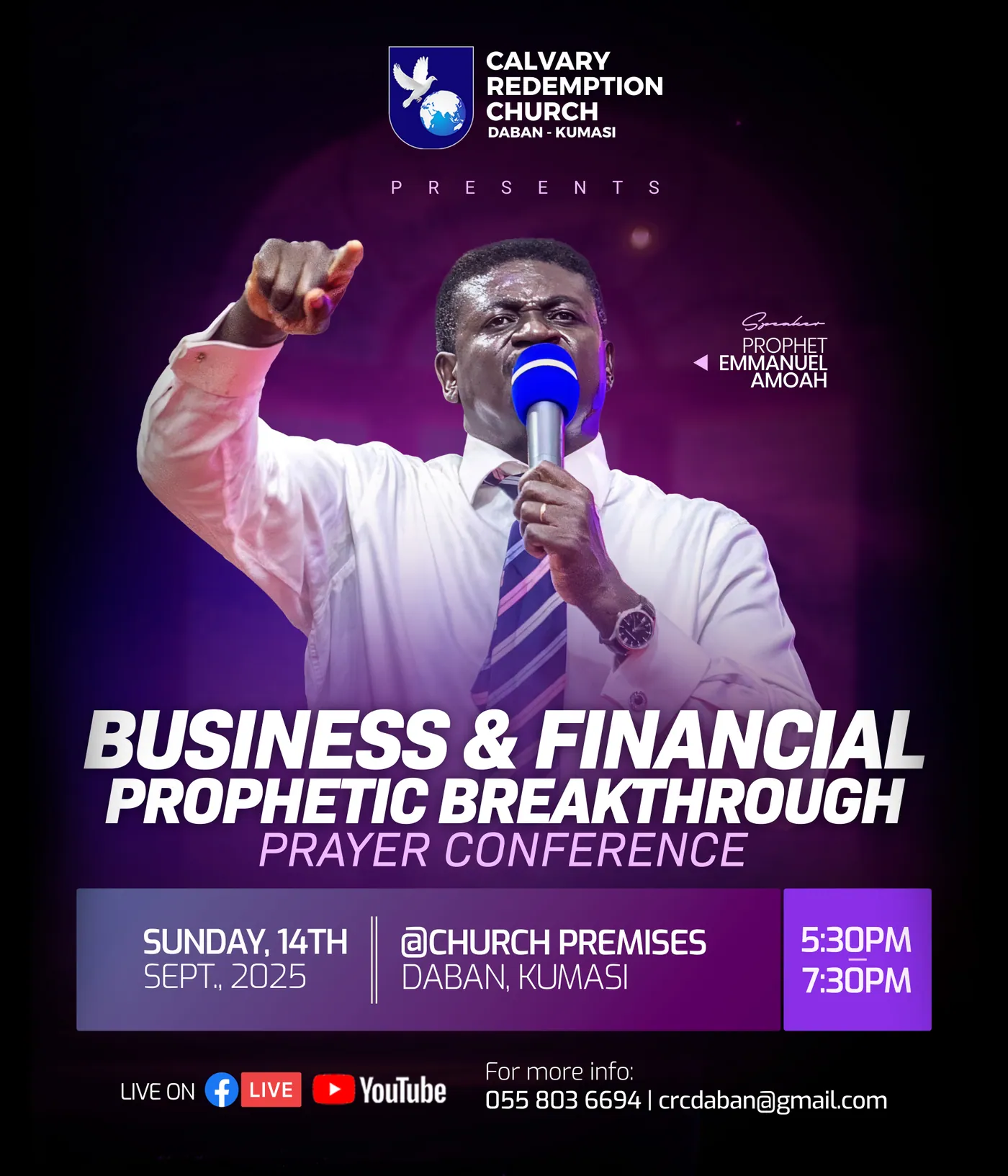 Business & Financial Prophetic Breakthrough Prayer Conference flyer