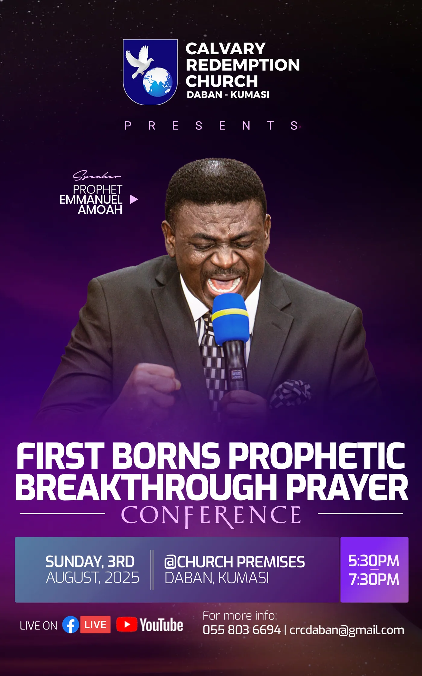 First Borns Prophetic Breakthrough Prayer Conference flyer